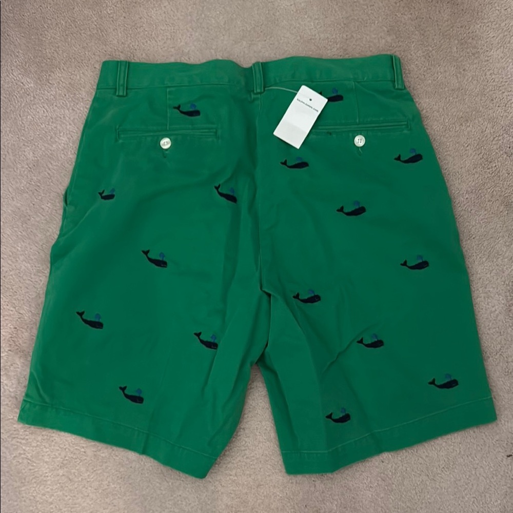 Polo by Ralph Lauren Green Whale Print Men's Shorts - Picture 2 of 4